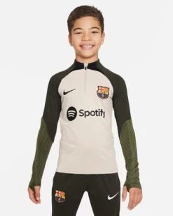 Nike FC BARCELONA STRIKE DRILL Top Kinder Beige-grün