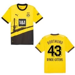 Puma BVB BORUSSIA DORTMUND Trikot Home Authentic Herren 23 / 24 -Bester Sporttrikot Geschäft BVB Home 23 24 BYNOE GITTENS 43