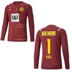 Puma BVB BORUSSIA DORTMUND Trikot Torwart Herren Rot 21 / 22 -Bester Sporttrikot Geschäft BVB TW rot 21 22 Kobel 1