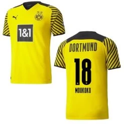 Puma BVB BORUSSIA DORTMUND Trikot Home Authentic Herren 21 / 22 -Bester Sporttrikot Geschäft BVB Trikot Home 2021 2022 Moukoko 18 1