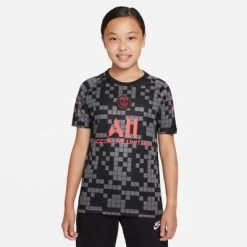 Nike PSG PARIS SAINT-GERMAIN Pre-Match Shirt Kinder Schwarz-grau