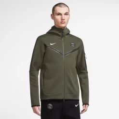 Nike PSG PARIS SAINT-GERMAIN TECH FLEECE Jacke Herren Olivgrün