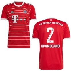 FC BAYERN MÜNCHEN Trikot Home Kinder 22 / 23 -Bester Sporttrikot Geschäft FC Bayern Trikot Home 22 23 Upamecano 2 1