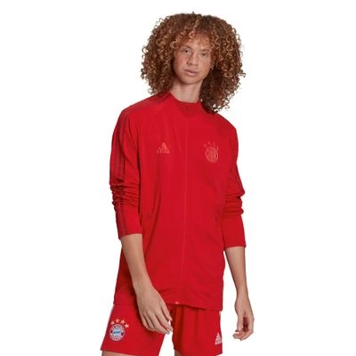 Adidas FC BAYERN MÜNCHEN Anthem Jacke Herren Rot 2 Adidas FC BAYERN MÜNCHEN Anthem Jacke Herren Rot – Bild 2