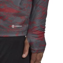 Adidas FCB BAYERN MÜNCHEN Europa Trainingsoberteil Herren Schwarz-rot -Bester Sporttrikot Geschäft HF1395 8 APPAREL On Model Detail View 2 white