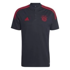 Adidas FCB BAYERN MÜNCHEN Poloshirt Herren Schwarz-rot