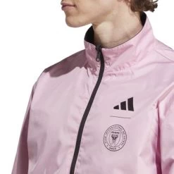 Adidas INTER MIAMI ANTHEM JACKE Herren 2023 -Bester Sporttrikot Geschäft HU0061 8 APPAREL On Model Detail View 2 white