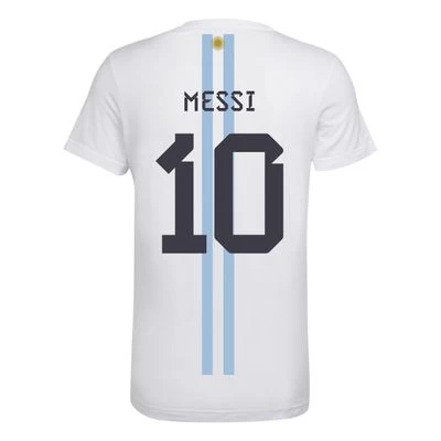 Adidas AFA ARGENTINIEN MESSI 10 Shirt Kinder Weiß 2 Adidas AFA ARGENTINIEN MESSI 10 Shirt Kinder Weiß – Bild 2