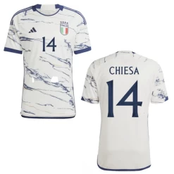 Adidas FIGC ITALIEN Trikot Away Herren 23 / 24 -Bester Sporttrikot Geschäft Italien Away CHIESA 14 1