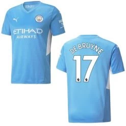 Puma MANCHESTER CITY Trikot Authentic Home Herren 21 / 22 -Bester Sporttrikot Geschäft ManCity Home 21 22 De Bruyne 17