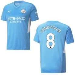 Puma MANCHESTER CITY Trikot Authentic Home Herren 21 / 22 -Bester Sporttrikot Geschäft ManCity Home 21 22 Guendogan 8