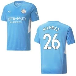 Puma MANCHESTER CITY Trikot Authentic Home Herren 21 / 22 -Bester Sporttrikot Geschäft ManCity Home 21 22 Mahrez 26
