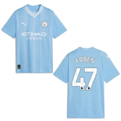 Puma MANCHESTER CITY Trikot Home Kinder 23 / 24 -Bester Sporttrikot Geschäft Manchester City Home FODEN 47 1