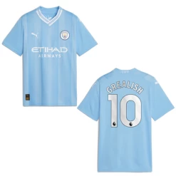 Puma MANCHESTER CITY Trikot Home Kinder 23 / 24 -Bester Sporttrikot Geschäft Manchester City Home GREALISH 10 1