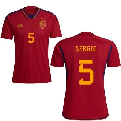 Adidas FEF SPANIEN Trikot Home Kinder WM 2022 - SERGIO 5 1 Adidas FEF SPANIEN Trikot Home Kinder WM 2022 - SERGIO 5