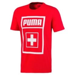 Puma SCHWEIZ LOGO T-Shirt Herren Rot